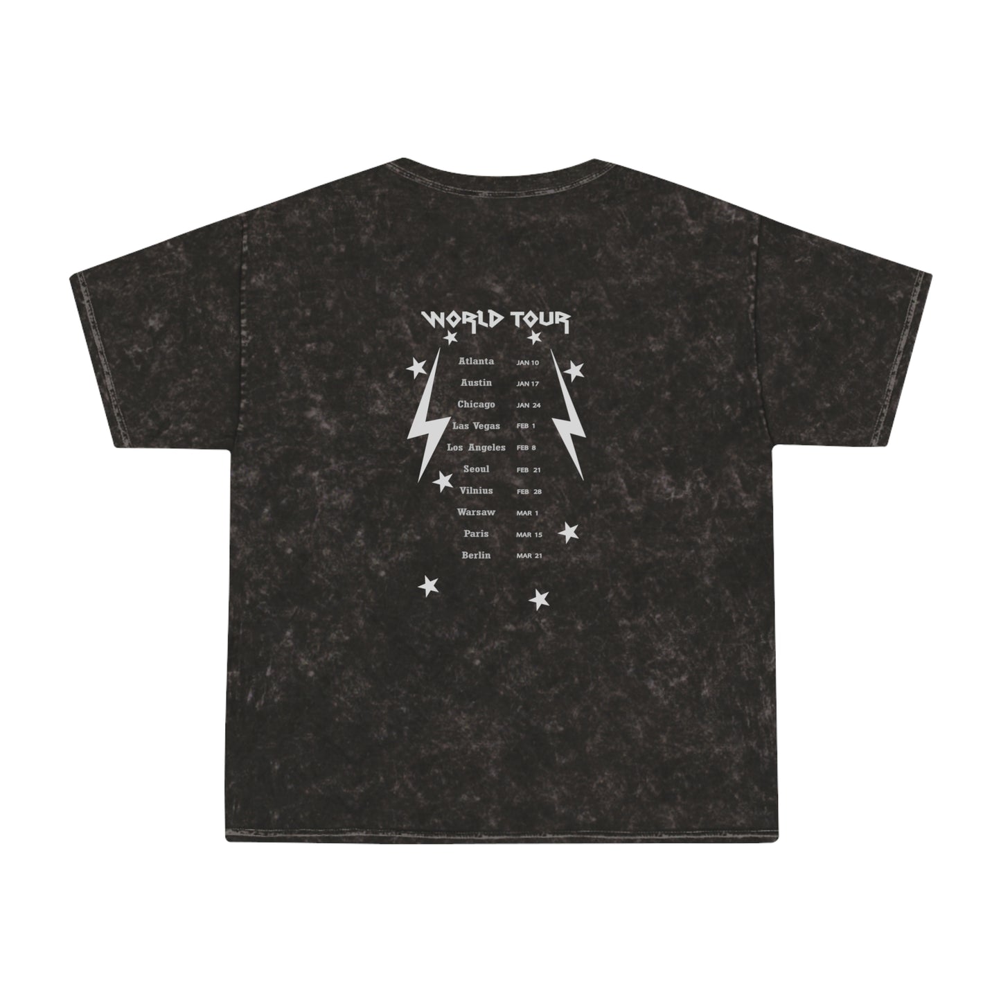 Hustler's Activity World Tour Unisex Mineral Wash T-Shirt - Trendy Graphic Tee for Music Lovers