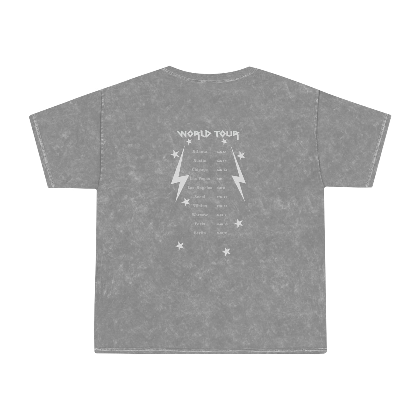 Hustler's Activity World Tour Unisex Mineral Wash T-Shirt - Trendy Graphic Tee for Music Lovers