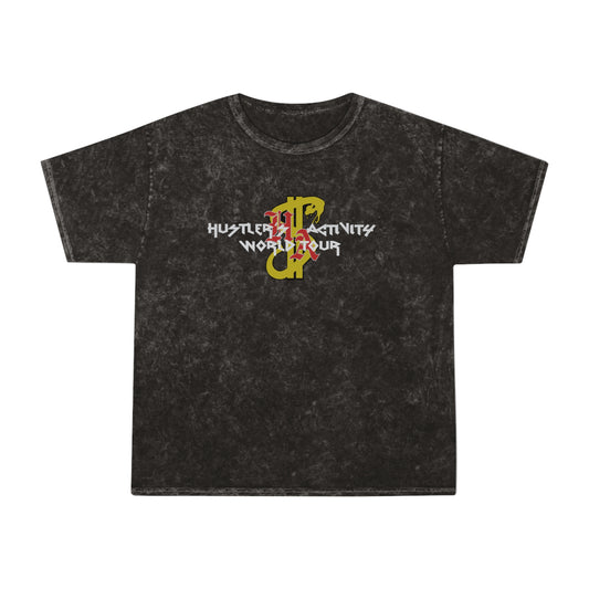Hustler's Activity World Tour Unisex Mineral Wash T-Shirt - Trendy Graphic Tee for Music Lovers
