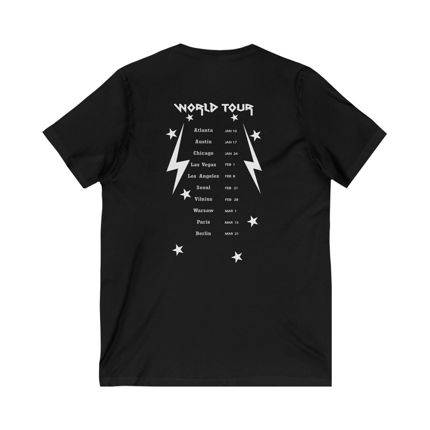 Hustler's World Tour V-Neck Tee - Music Festival Inspired Unisex T-Shirt