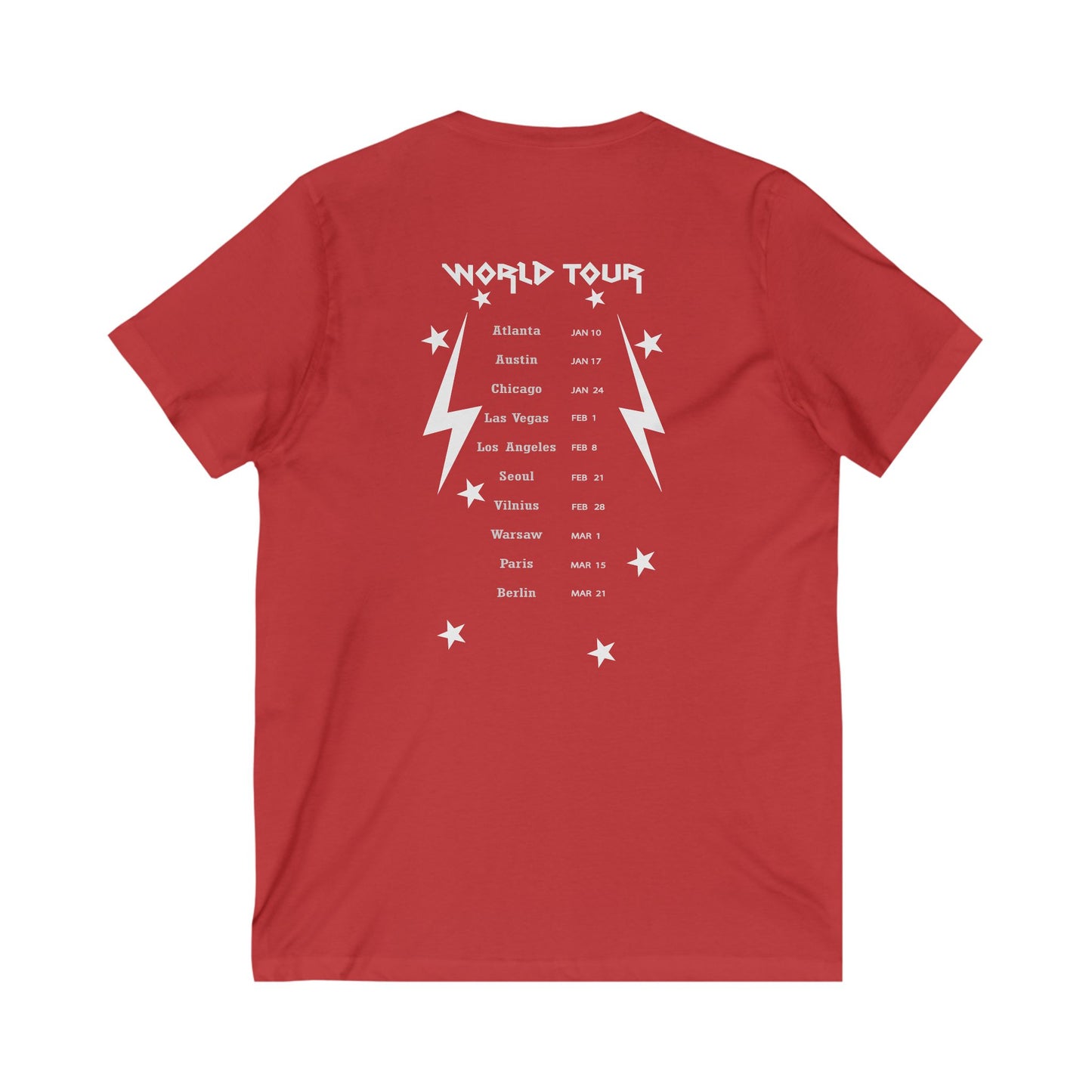 Hustler's World Tour V-Neck Tee - Music Festival Inspired Unisex T-Shirt